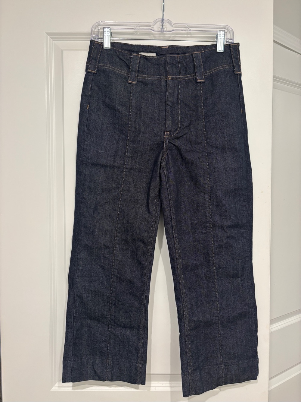Pilcro Anthropologie Dark Indigo Cropped Jeans